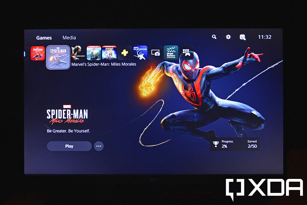 Sony PlayStation 5 home screen